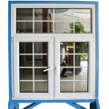 UPVC/PVC Window with Grille Double Sashes Swing Grill Window